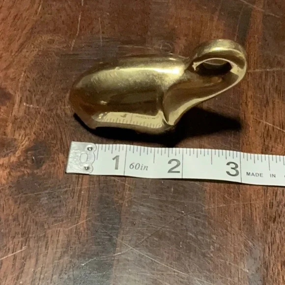 Brass Elephant Paperweight Made in Korea - Picture 3 of 6